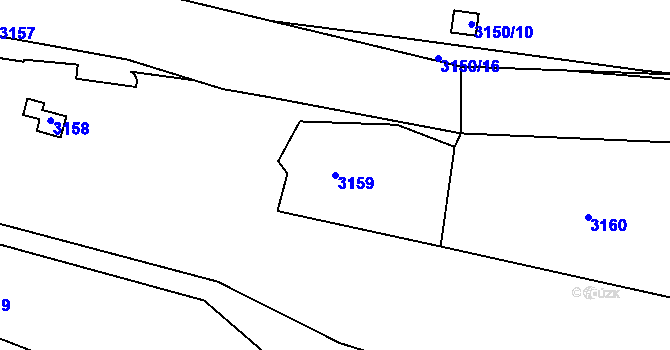 Parcela st. 3159 v KÚ Střekov, Katastrální mapa