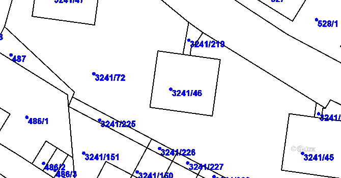 Parcela st. 3241/46 v KÚ Střekov, Katastrální mapa