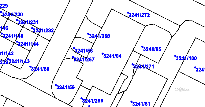 Parcela st. 3241/84 v KÚ Střekov, Katastrální mapa