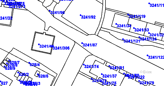 Parcela st. 3241/87 v KÚ Střekov, Katastrální mapa