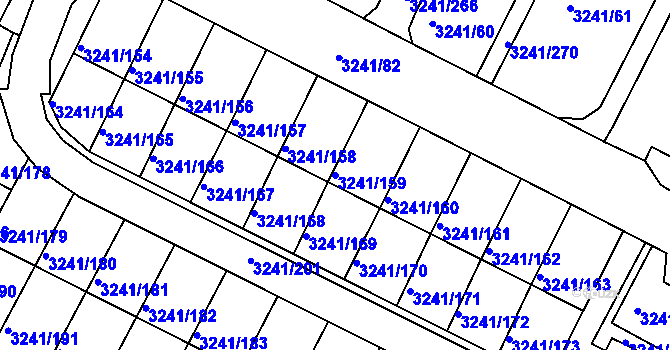 Parcela st. 3241/159 v KÚ Střekov, Katastrální mapa