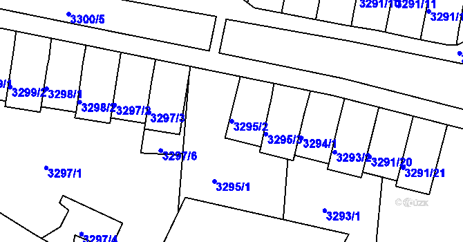 Parcela st. 3295/2 v KÚ Střekov, Katastrální mapa