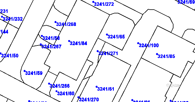 Parcela st. 3241/271 v KÚ Střekov, Katastrální mapa