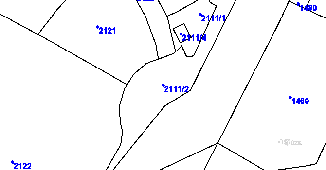 Parcela st. 2111/2 v KÚ Střekov, Katastrální mapa
