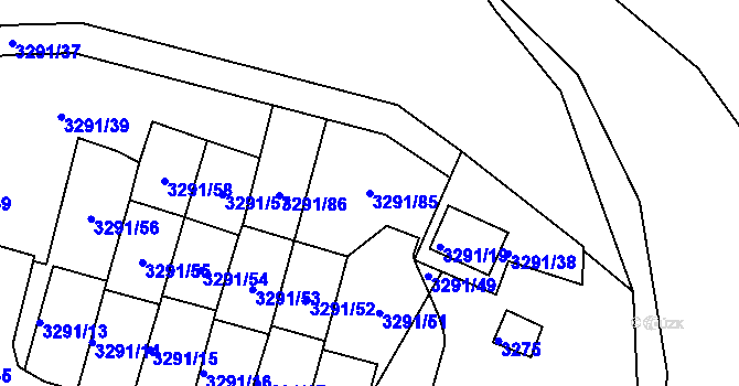 Parcela st. 3291/85 v KÚ Střekov, Katastrální mapa