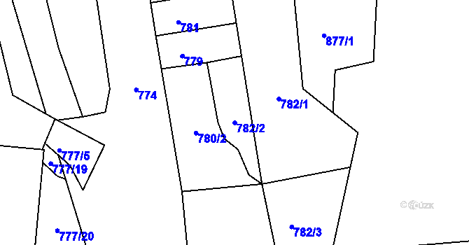 Parcela st. 782/2 v KÚ Krásné Březno, Katastrální mapa