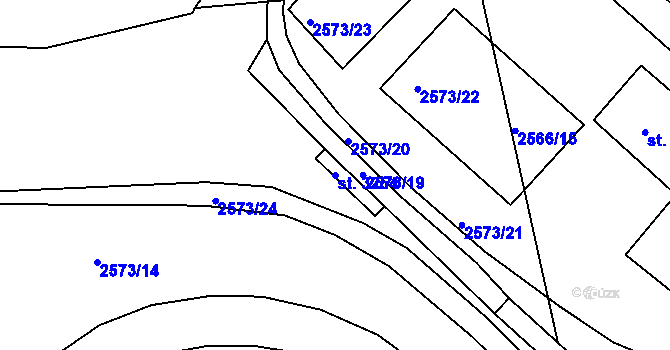 Parcela st. 3254 v KÚ Ústí nad Orlicí, Katastrální mapa