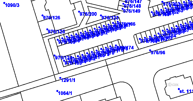 Parcela st. 976/178 v KÚ Hylváty, Katastrální mapa