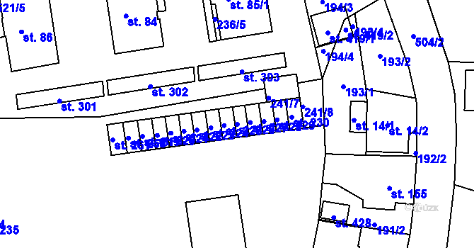 Parcela st. 226 v KÚ Kerhartice nad Orlicí, Katastrální mapa