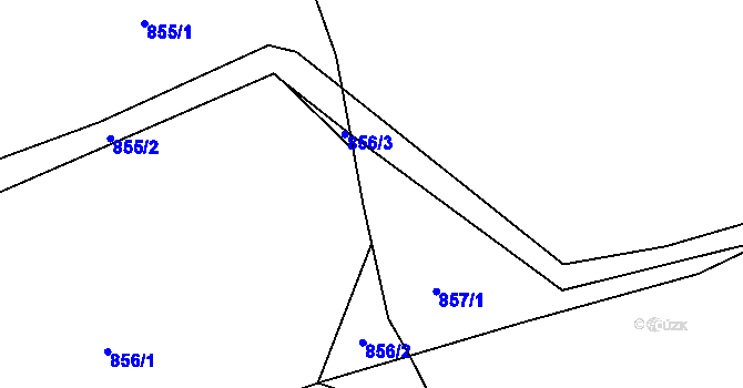 Parcela st. 857/2 v KÚ Habřina u Úštěku, Katastrální mapa