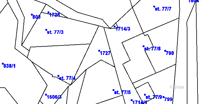 Parcela st. 77/2 v KÚ Lukov u Úštěku, Katastrální mapa