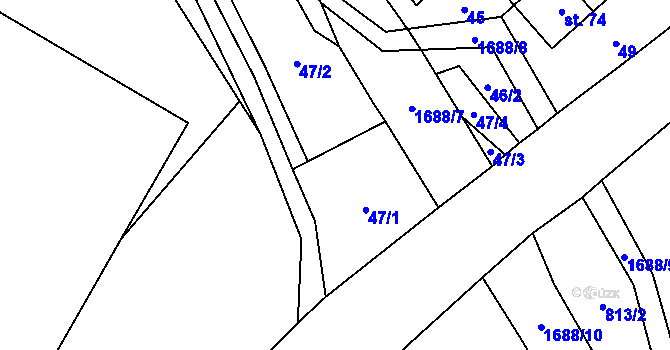 Parcela st. 119 v KÚ Lukov u Úštěku, Katastrální mapa