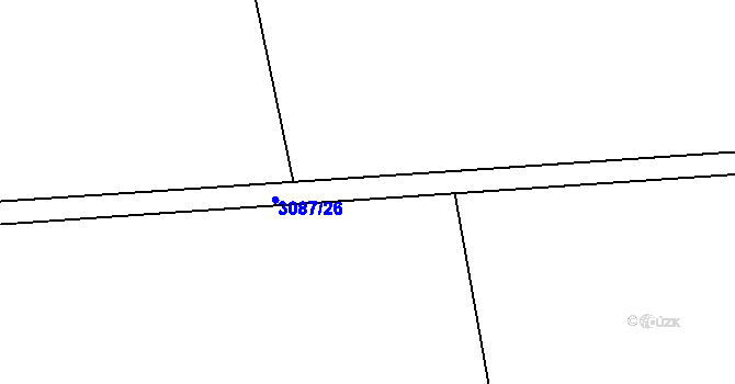 Parcela st. 3087/39 v KÚ Úštěk, Katastrální mapa