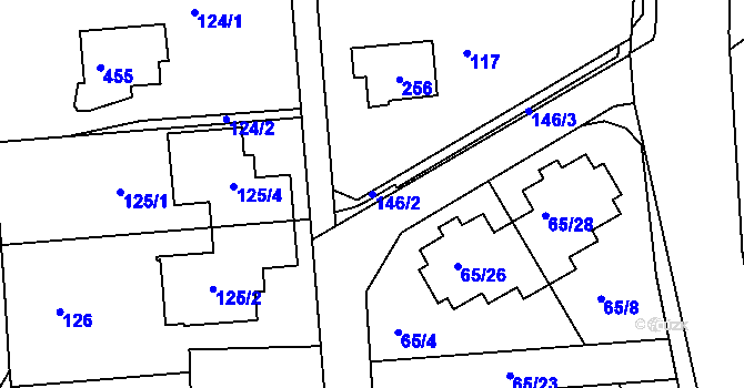 Parcela st. 146/2 v KÚ Útěchov u Brna, Katastrální mapa