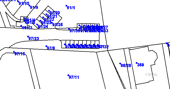 Parcela st. 97/29 v KÚ Útěchov u Brna, Katastrální mapa