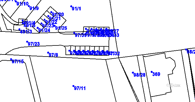 Parcela st. 97/30 v KÚ Útěchov u Brna, Katastrální mapa