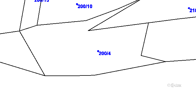 Parcela st. 200/4 v KÚ Mašovice u Hořepníku, Katastrální mapa