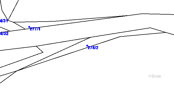 Parcela st. 278/2 v KÚ Útěchovice u Hořepníku, Katastrální mapa