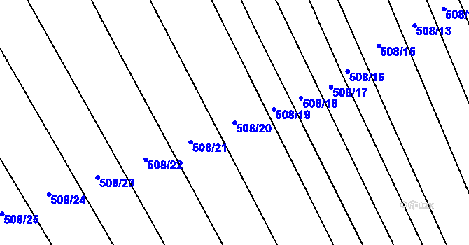 Parcela st. 508/20 v KÚ Útěchovice u Hořepníku, Katastrální mapa