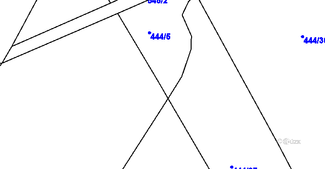 Parcela st. 444/4 v KÚ Litohošť, Katastrální mapa