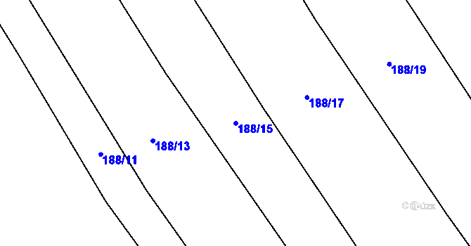 Parcela st. 188/15 v KÚ Litohošť, Katastrální mapa