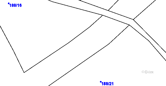 Parcela st. 188/18 v KÚ Litohošť, Katastrální mapa