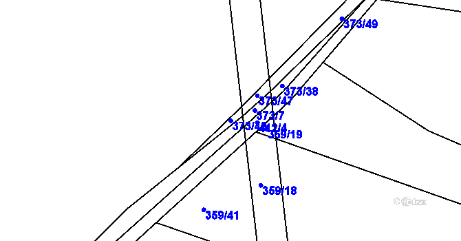Parcela st. 373/48 v KÚ Útušice, Katastrální mapa