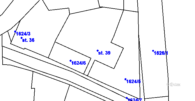 Parcela st. 39 v KÚ Sedlo u Toužimi, Katastrální mapa