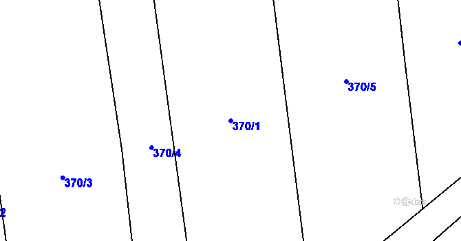 Parcela st. 370/1 v KÚ Úvalno, Katastrální mapa