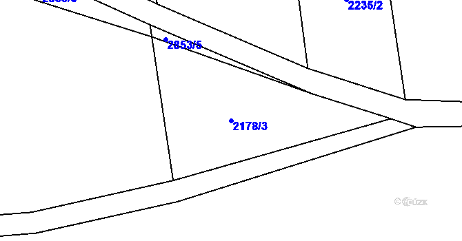 Parcela st. 2178/3 v KÚ Úvalno, Katastrální mapa