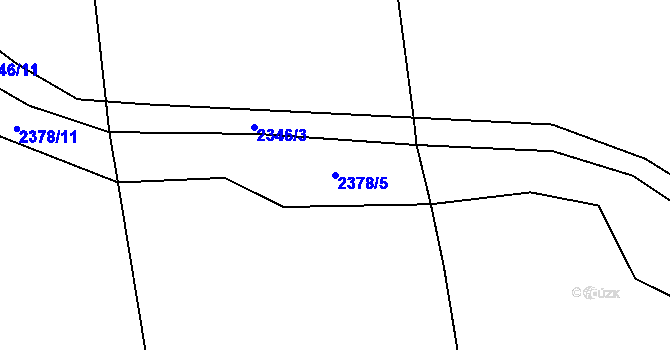 Parcela st. 2378/5 v KÚ Úvalno, Katastrální mapa