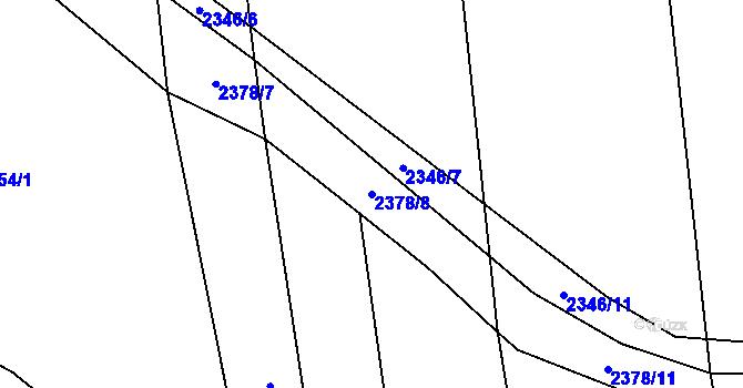 Parcela st. 2378/8 v KÚ Úvalno, Katastrální mapa