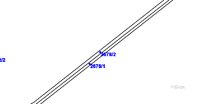 Parcela st. 2678/2 v KÚ Úvalno, Katastrální mapa