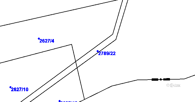 Parcela st. 2789/22 v KÚ Úvalno, Katastrální mapa