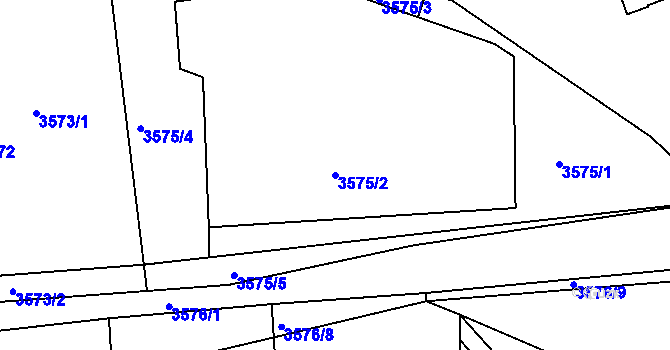Parcela st. 3575/2 v KÚ Úvaly u Prahy, Katastrální mapa