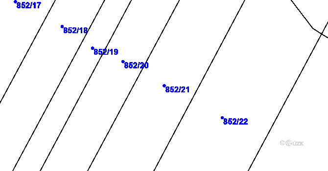Parcela st. 852/21 v KÚ Mělník nad Sázavou, Katastrální mapa