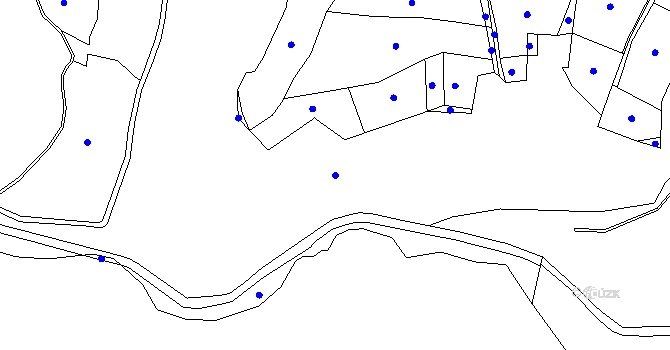Parcela st. 51/1 v KÚ Radvanice nad Sázavou, Katastrální mapa