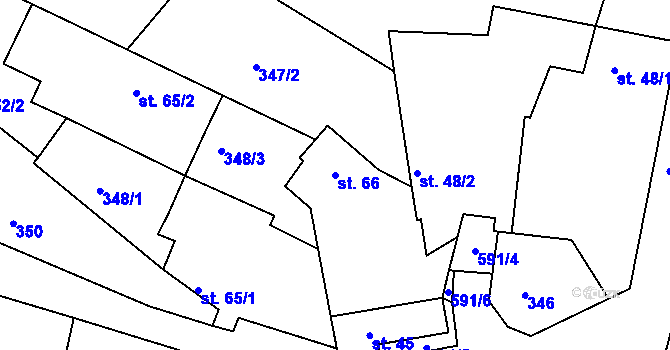Parcela st. 66 v KÚ Smrk u Úžic, Katastrální mapa