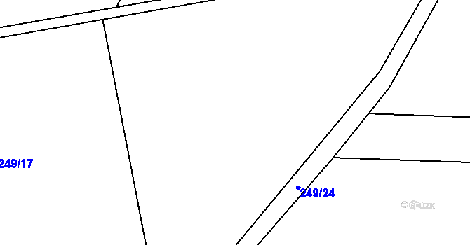 Parcela st. 249/18 v KÚ Smrk u Úžic, Katastrální mapa