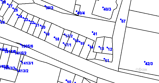 Parcela st. 15 v KÚ Vacenovice u Kyjova, Katastrální mapa