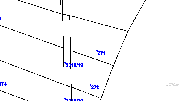 Parcela st. 271 v KÚ Vacenovice u Kyjova, Katastrální mapa