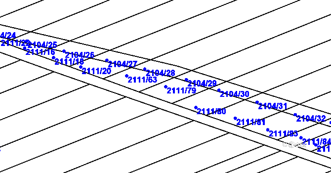 Parcela st. 2111/79 v KÚ Vacenovice u Kyjova, Katastrální mapa