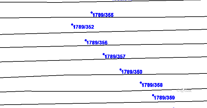 Parcela st. 1789/357 v KÚ Vacenovice u Kyjova, Katastrální mapa