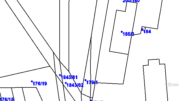 Parcela st. 179/10 v KÚ Vacenovice u Kyjova, Katastrální mapa
