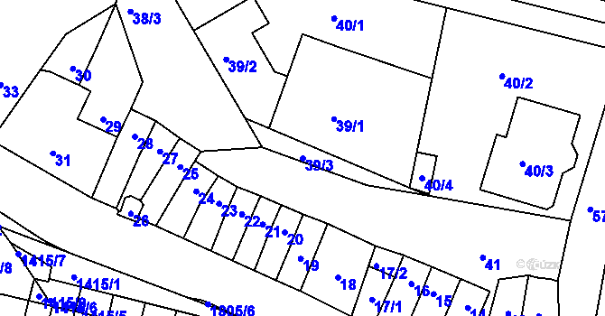 Parcela st. 39/3 v KÚ Vacenovice u Kyjova, Katastrální mapa