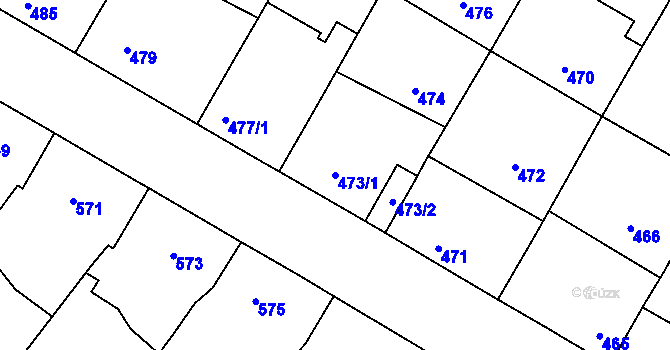 Parcela st. 473/1 v KÚ Vacenovice u Kyjova, Katastrální mapa