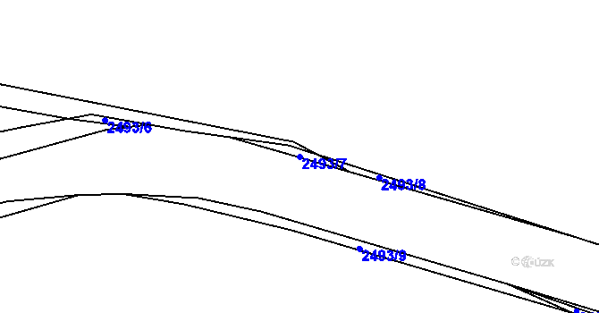 Parcela st. 2493/7 v KÚ Václavice u Benešova, Katastrální mapa