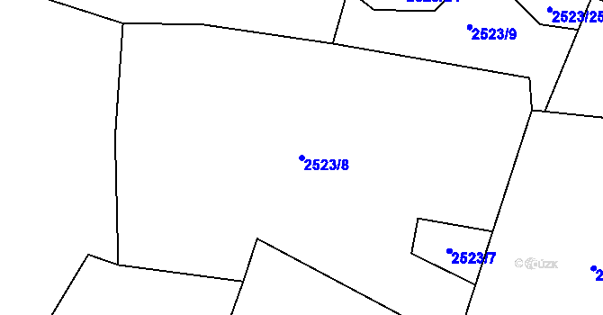 Parcela st. 2523/8 v KÚ Václavice u Benešova, Katastrální mapa