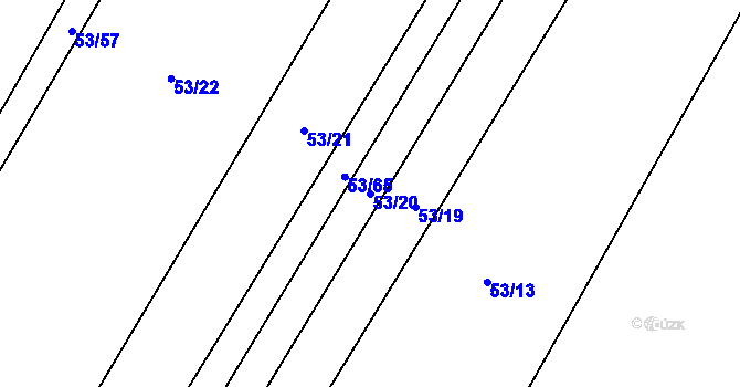 Parcela st. 53/20 v KÚ Miřetice u Vacova, Katastrální mapa