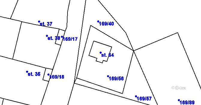 Parcela st. 64 v KÚ Hamr nad Nežárkou, Katastrální mapa